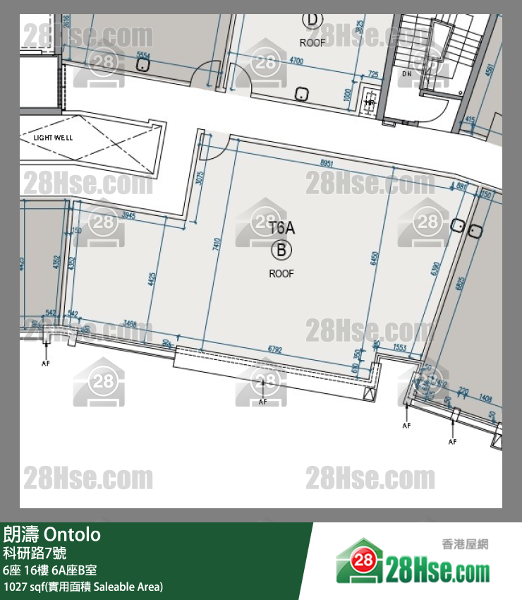 朗濤 6A座16樓 B室 平面圖