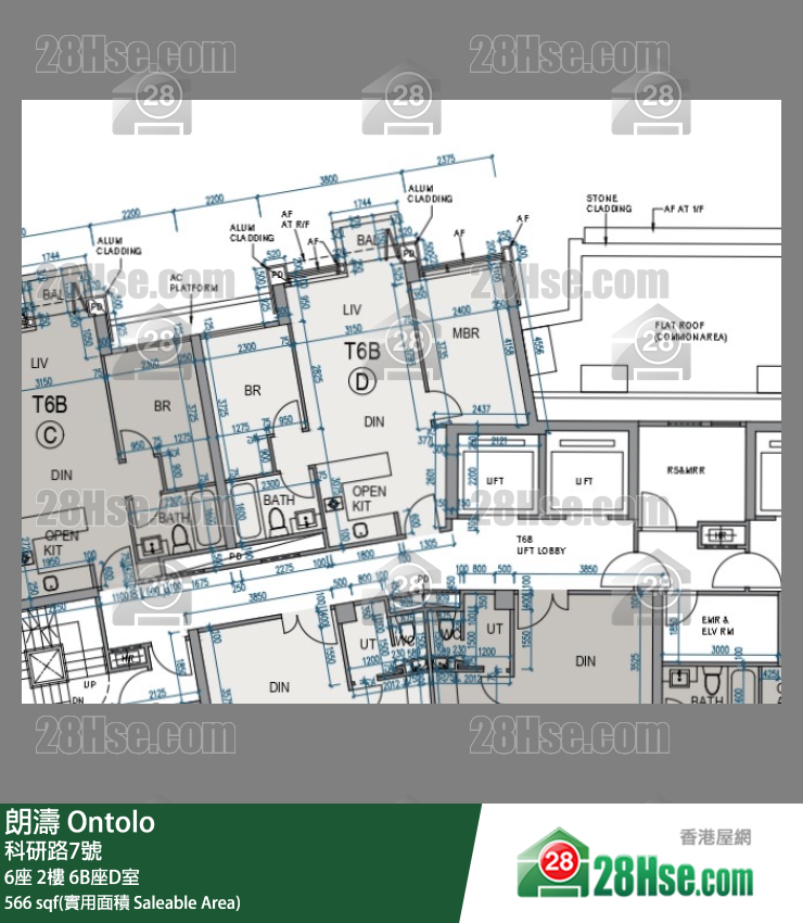 朗濤 6B座2樓 D室 平面圖