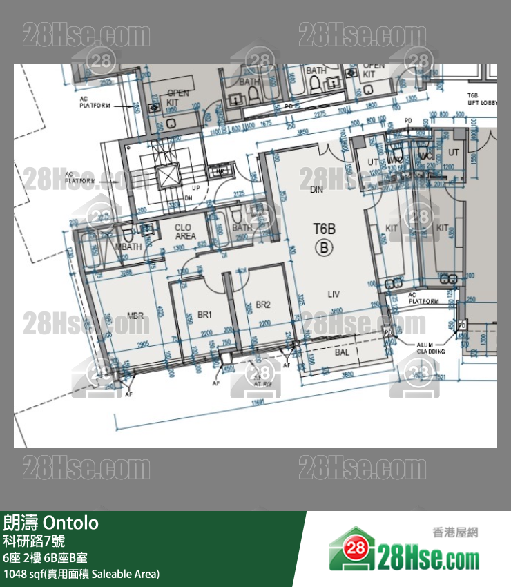 朗濤 6B座2樓 B室 平面圖