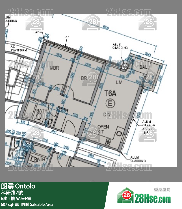 朗濤 6A座2樓 E室 平面圖