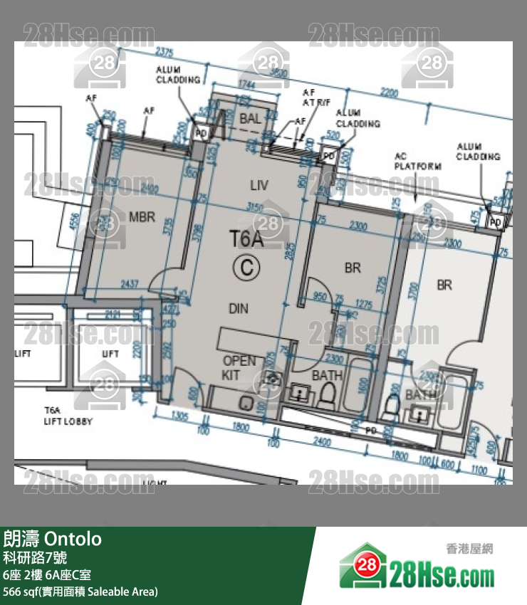 朗濤 6A座2樓 C室 平面圖
