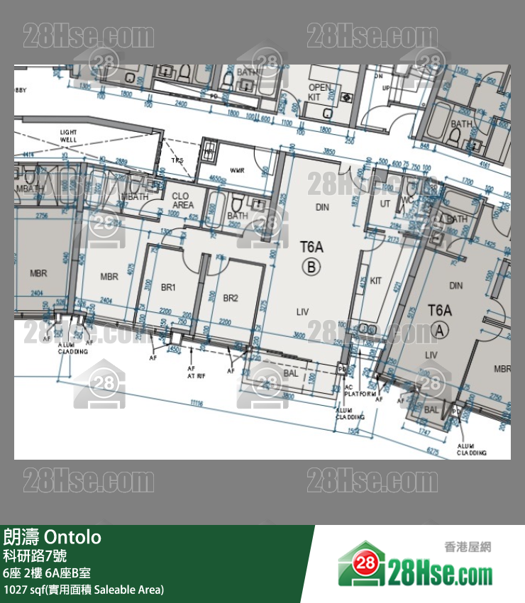 朗濤 6A座2樓 B室 平面圖