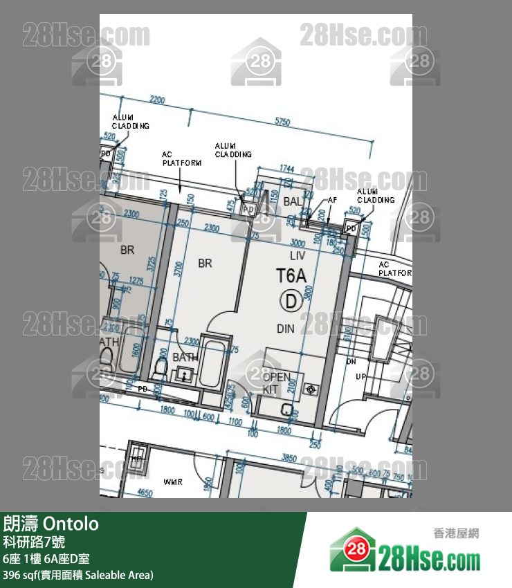 朗濤 6A座1樓 D室 平面圖
