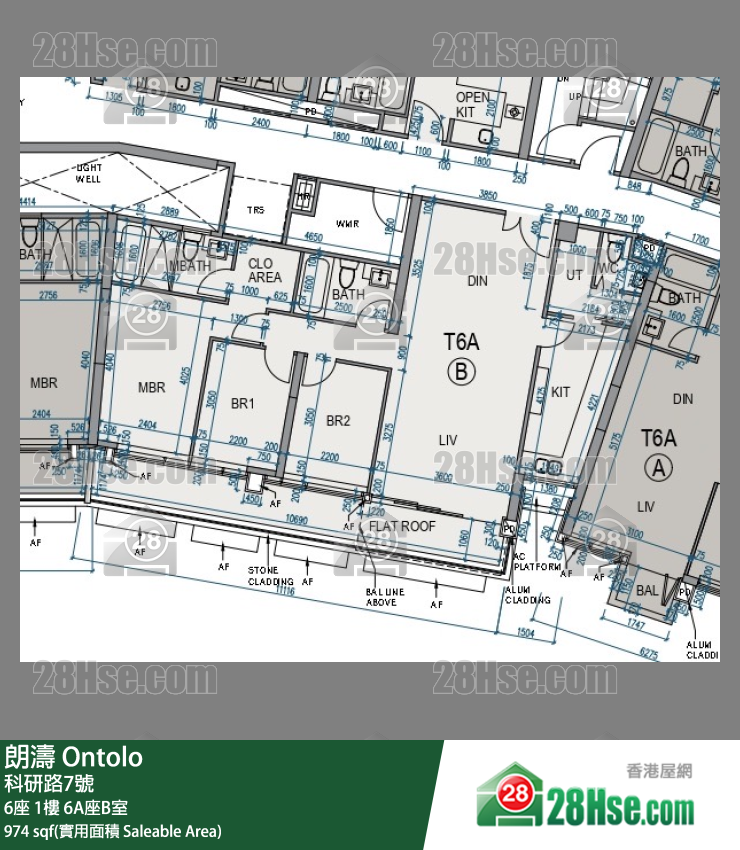 朗濤 6A座1樓 B室 平面圖