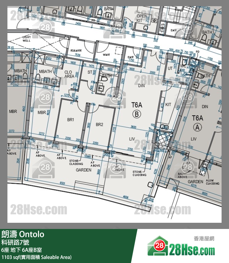 朗濤 6A座地下 B室 平面圖
