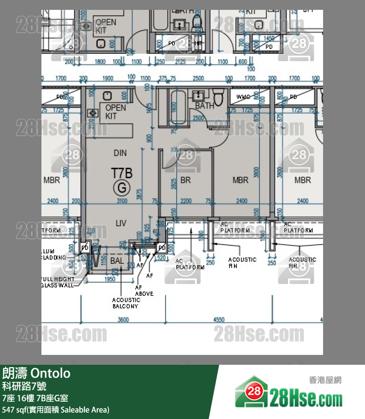 朗涛 7B座 16楼 G室 平面图