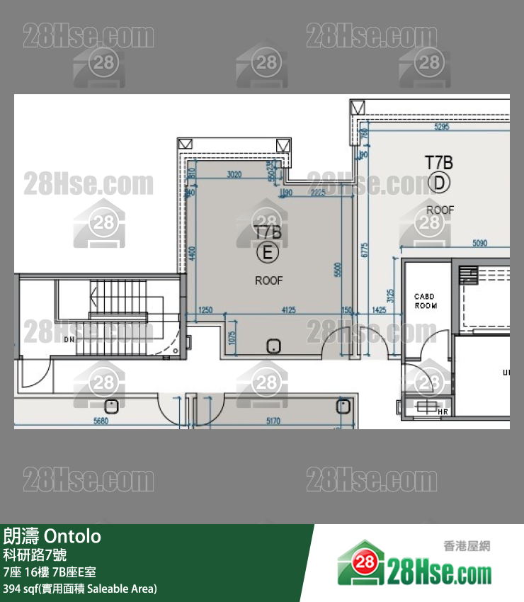 朗濤 7B座 16樓 E室 平面圖