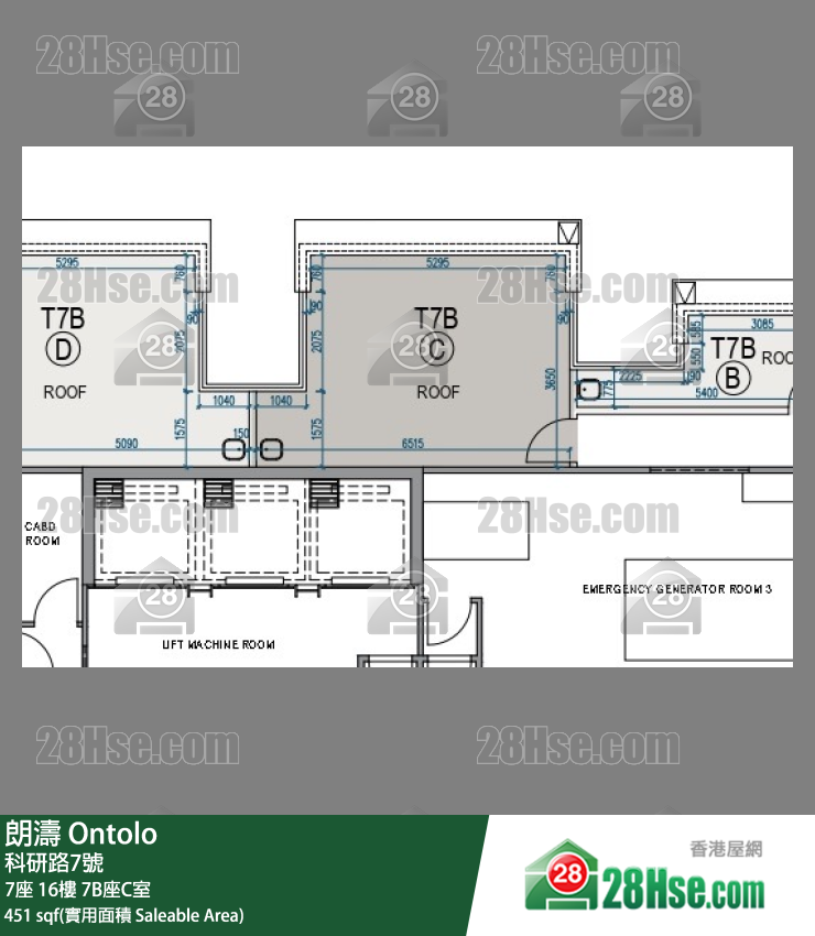 朗濤 7B座 16樓 C室 平面圖