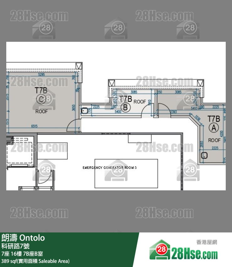 朗濤 7B座16樓 B室 平面圖