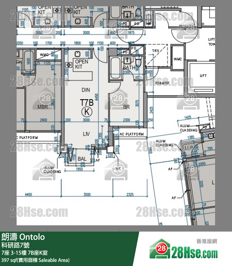 朗濤 7B座8樓 K室 平面圖