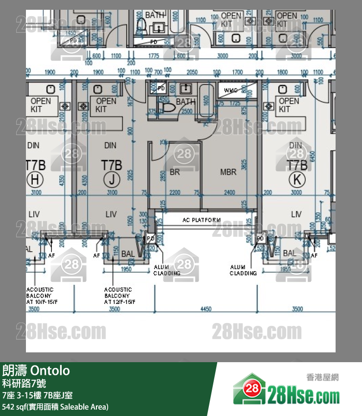 朗濤 7B座11樓 J室 平面圖