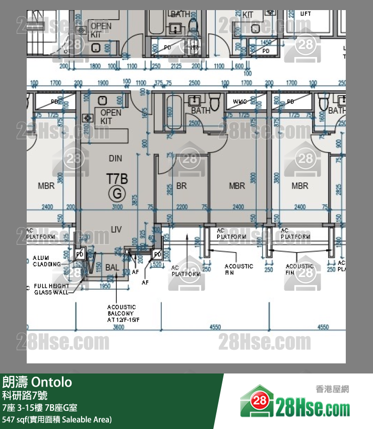 朗濤 7B座15樓 G室 平面圖