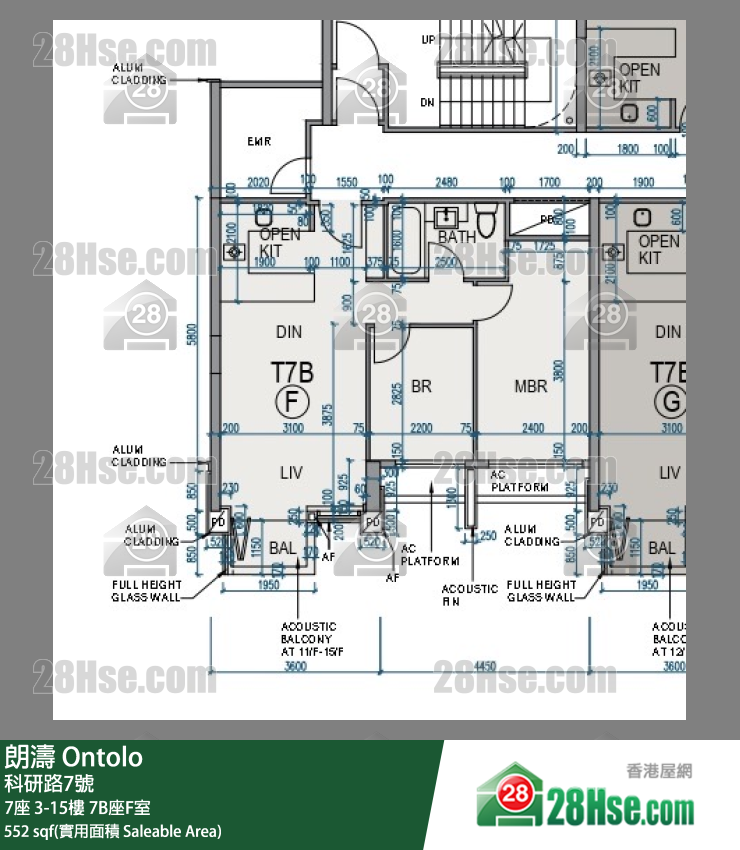 朗濤 7B座3樓 F室 平面圖