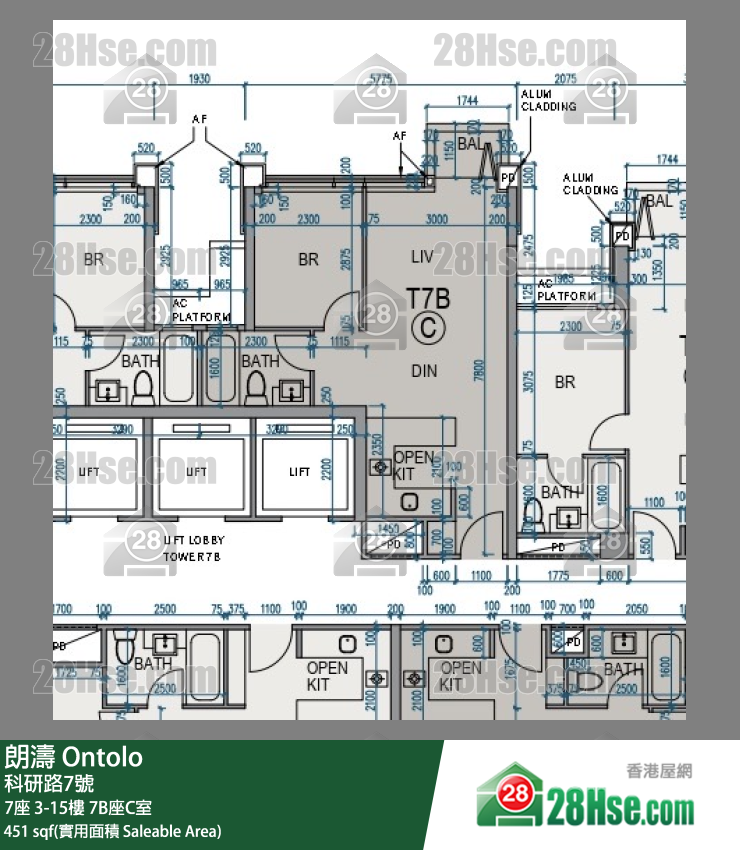 朗濤 7B座12樓 C室 平面圖