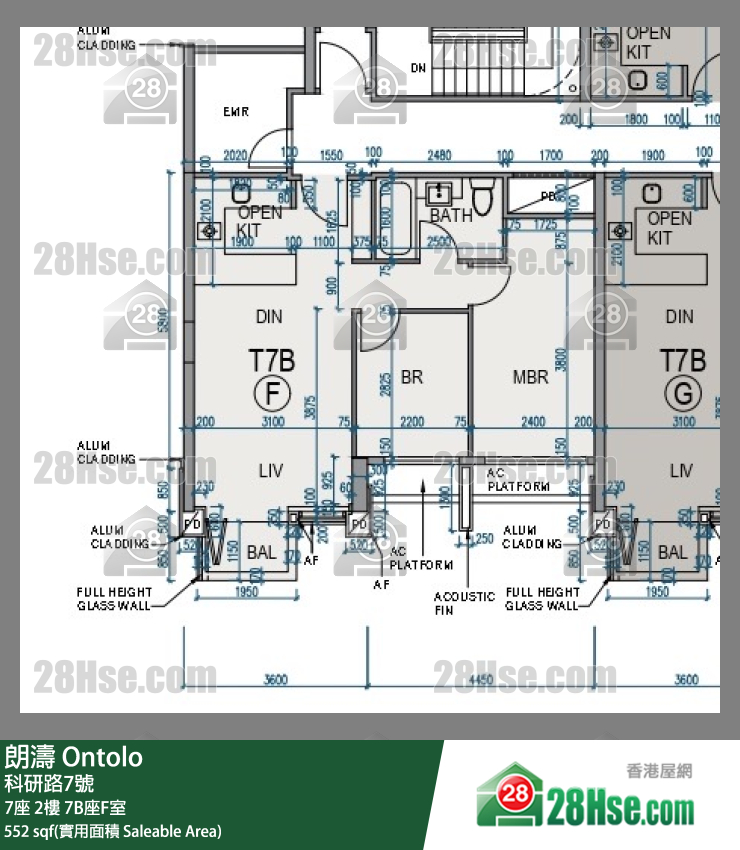 朗濤 7B座2樓 F室 平面圖