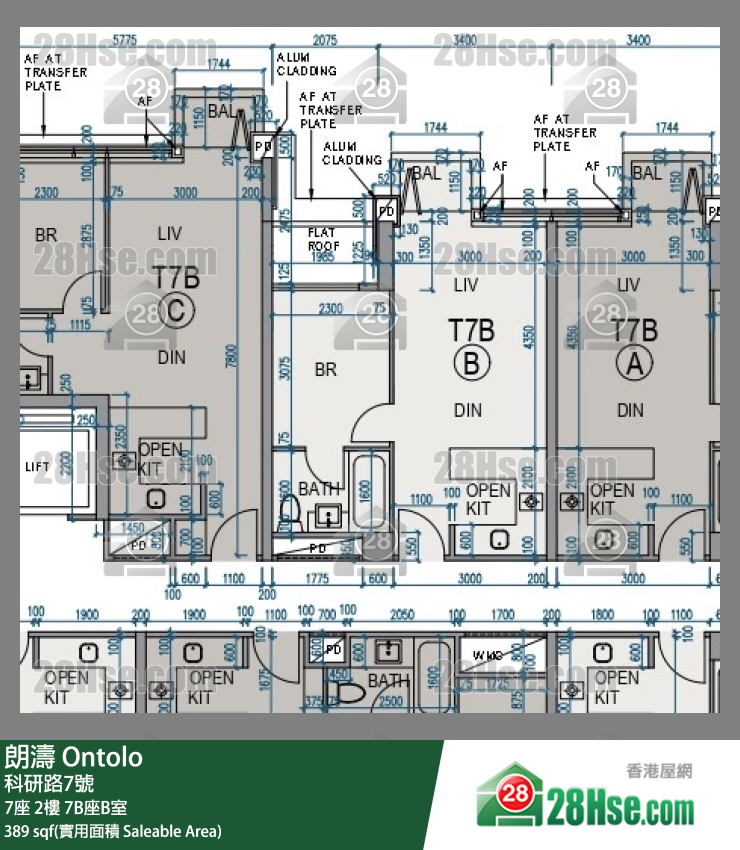 朗濤 7B座2樓 B室 平面圖