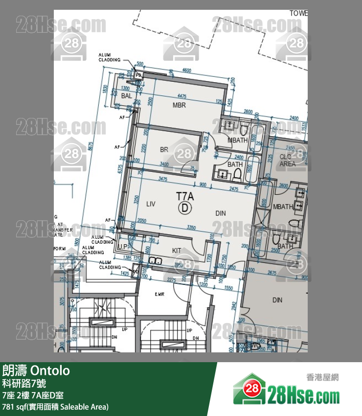 朗濤 7A座2樓 D室 平面圖