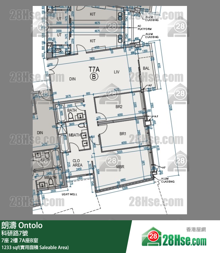 朗濤 7A座2樓 B室 平面圖
