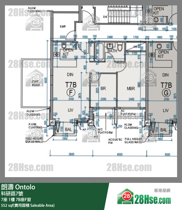 朗濤 7B座1樓 F室 平面圖