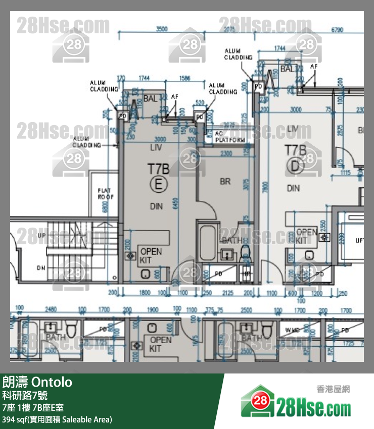 朗濤 7B座1樓 E室 平面圖