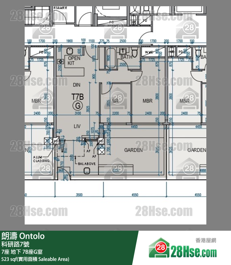 朗濤 7B座地下 G室 平面圖
