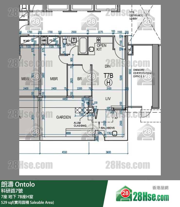 朗濤 7B座地下 H室 平面圖
