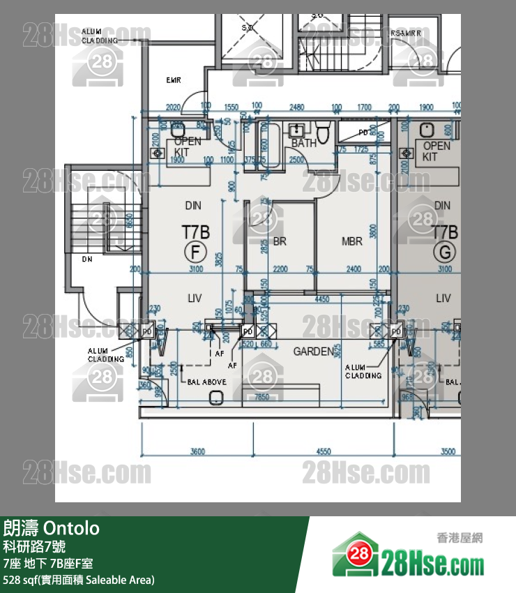 朗濤 7B座地下 F室 平面圖