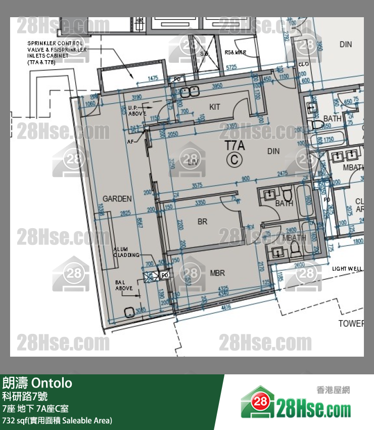朗濤 7A座地下 C室 平面圖