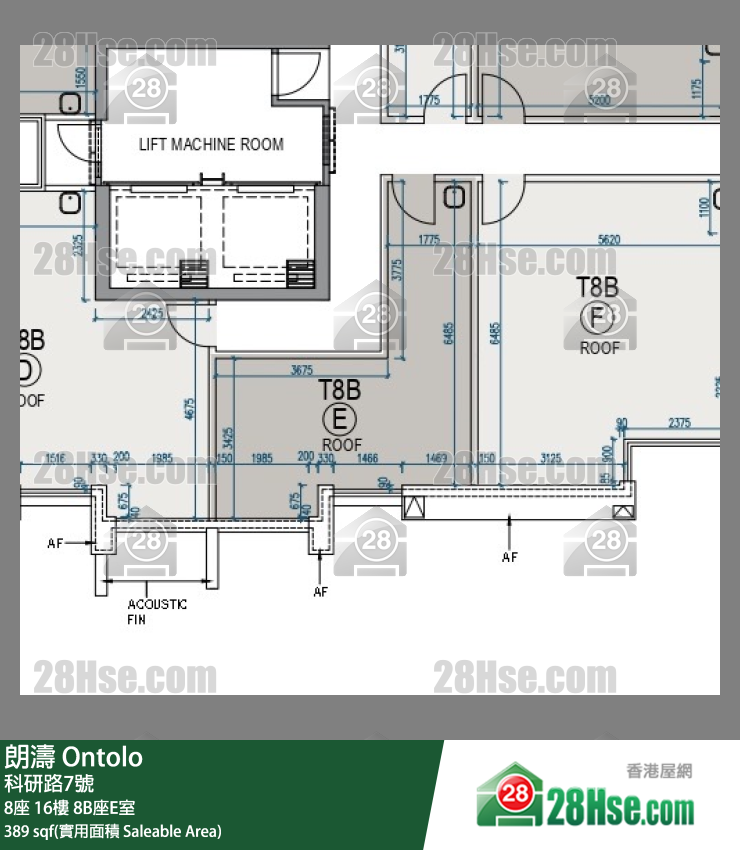 朗濤 8B座16樓 E室 平面圖