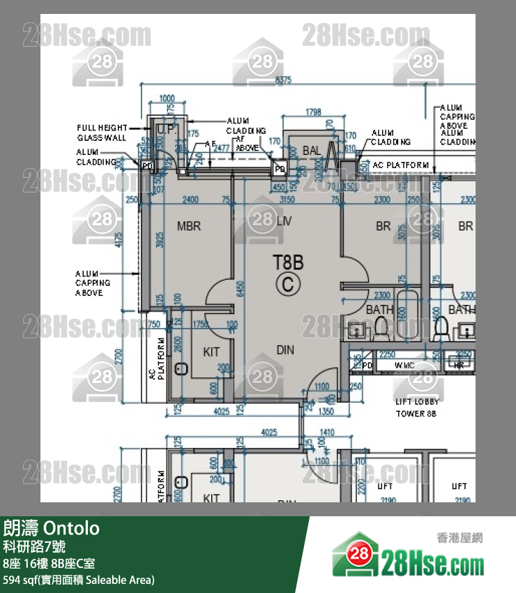 朗濤 8B座 16樓 C室 平面圖