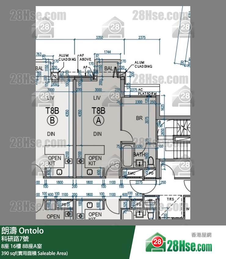 朗濤 8B座16樓 A室 平面圖