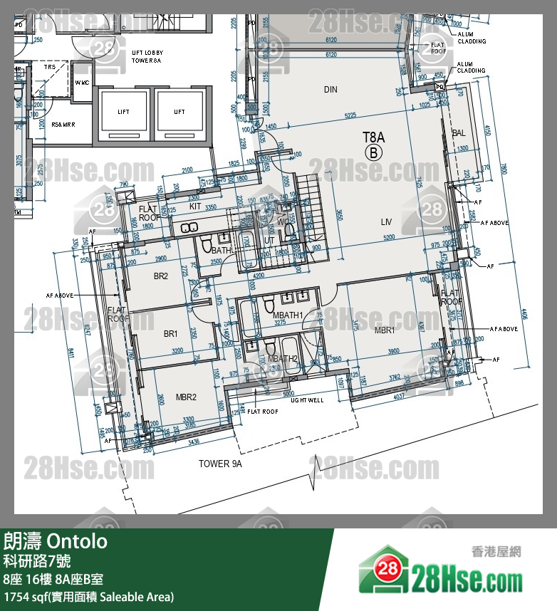 朗濤 8A座16樓 B室 平面圖