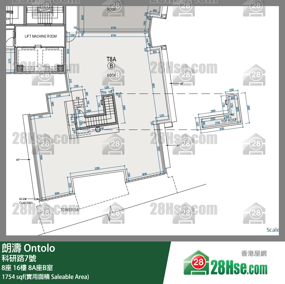 朗濤 8A座16樓 B室 平面圖