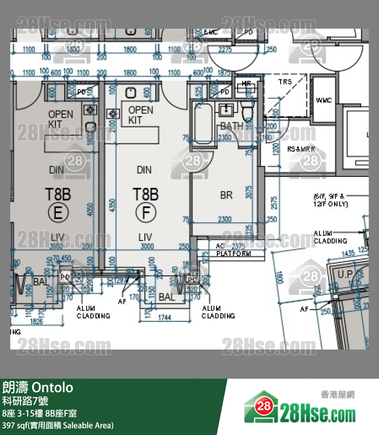朗濤 8B座11樓 F室 平面圖
