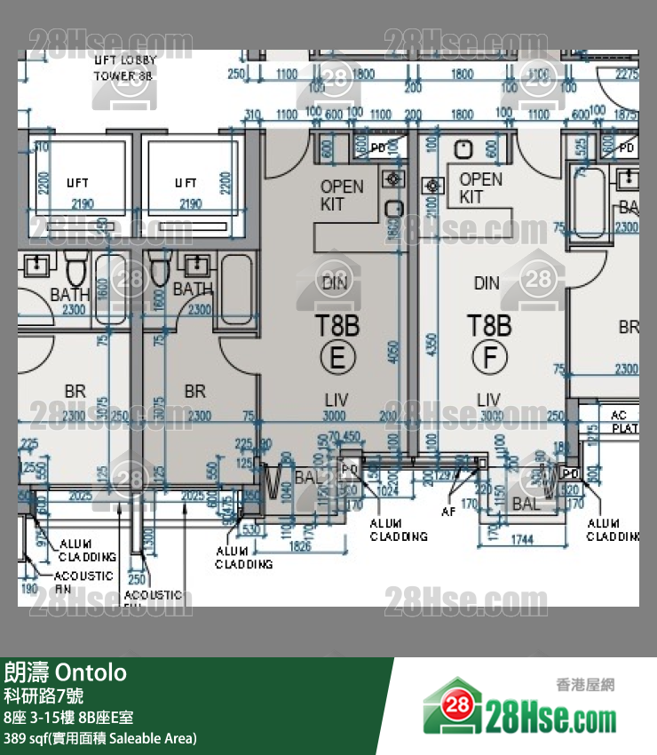 朗濤 8B座11樓 E室 平面圖