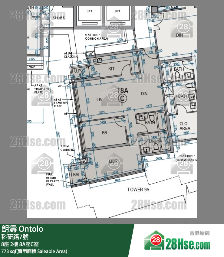 朗濤 8A座2樓 C室 平面圖
