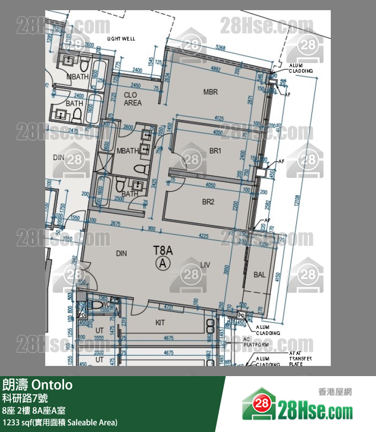 朗濤 8A座2樓 A室 平面圖