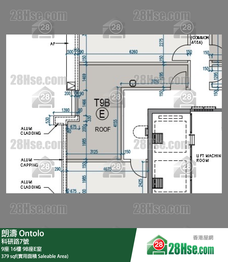 朗濤 9B座16樓 E室 平面圖