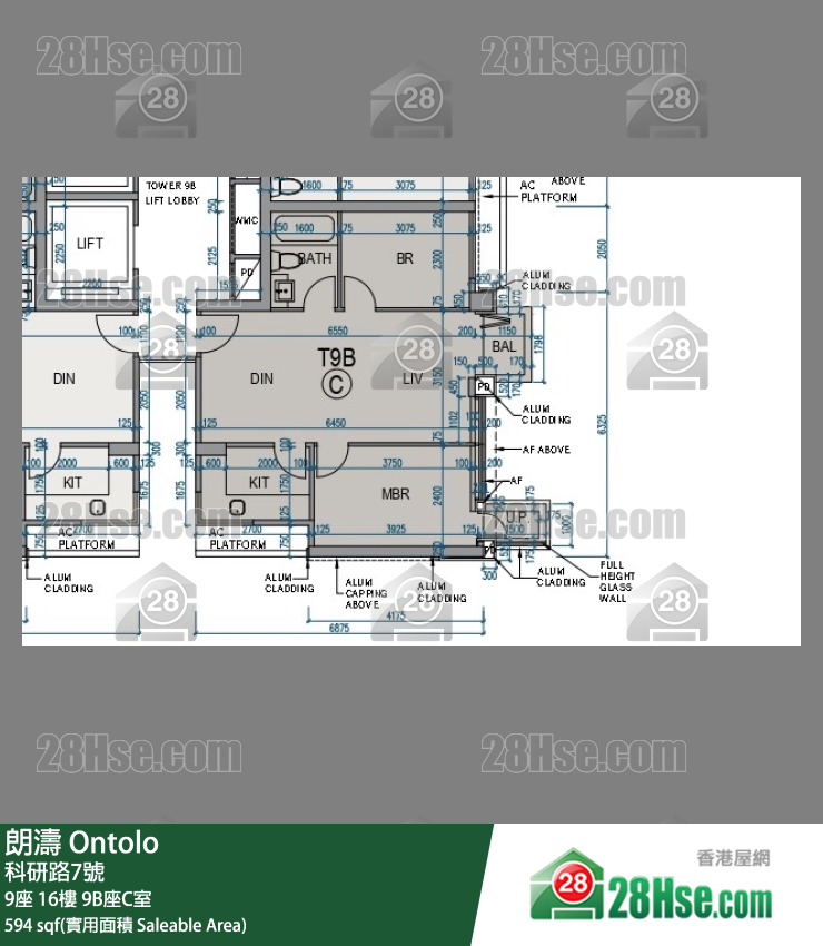 朗濤 9B座16樓 C室 平面圖