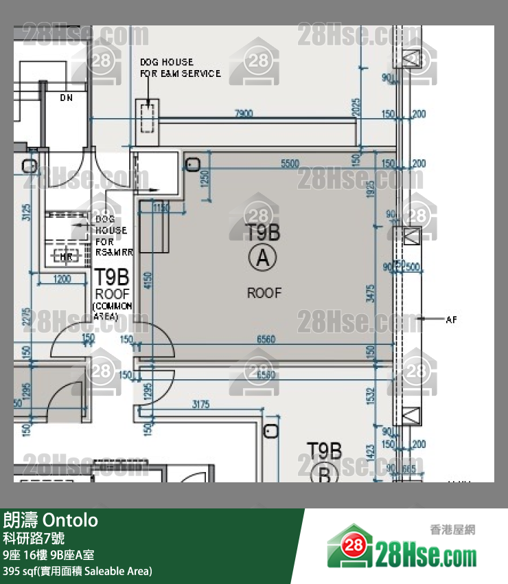 朗濤 9B座16樓 A室 平面圖