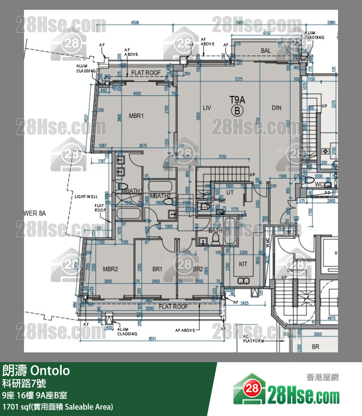 朗濤 9A座16樓 B室 平面圖