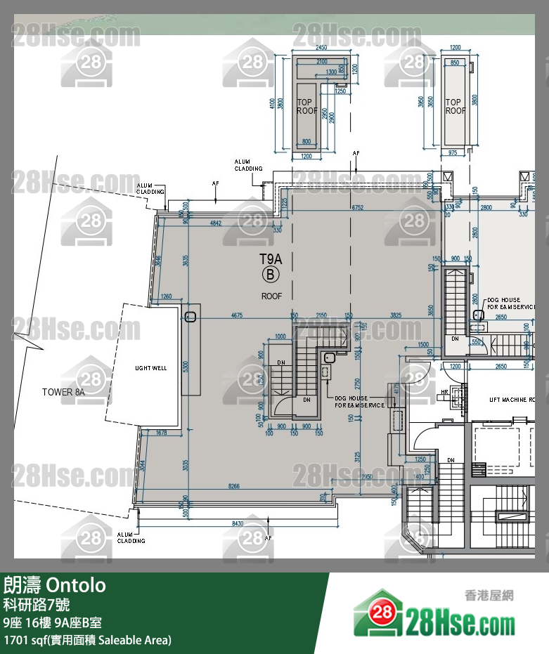 朗濤 9A座16樓 B室 平面圖