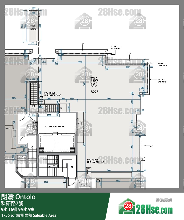 朗濤 9A座16樓 A室 平面圖