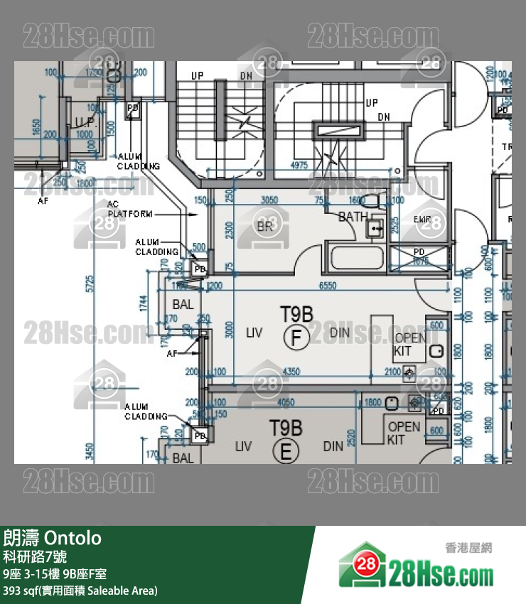 朗濤 9B座3樓 F室 平面圖