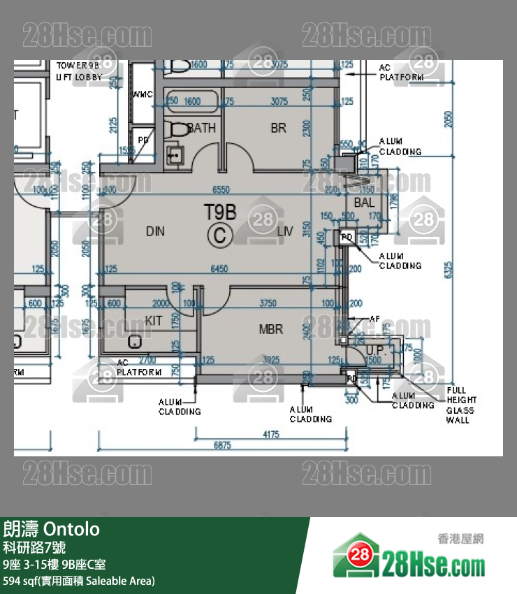 朗濤 9B座5樓 C室 平面圖