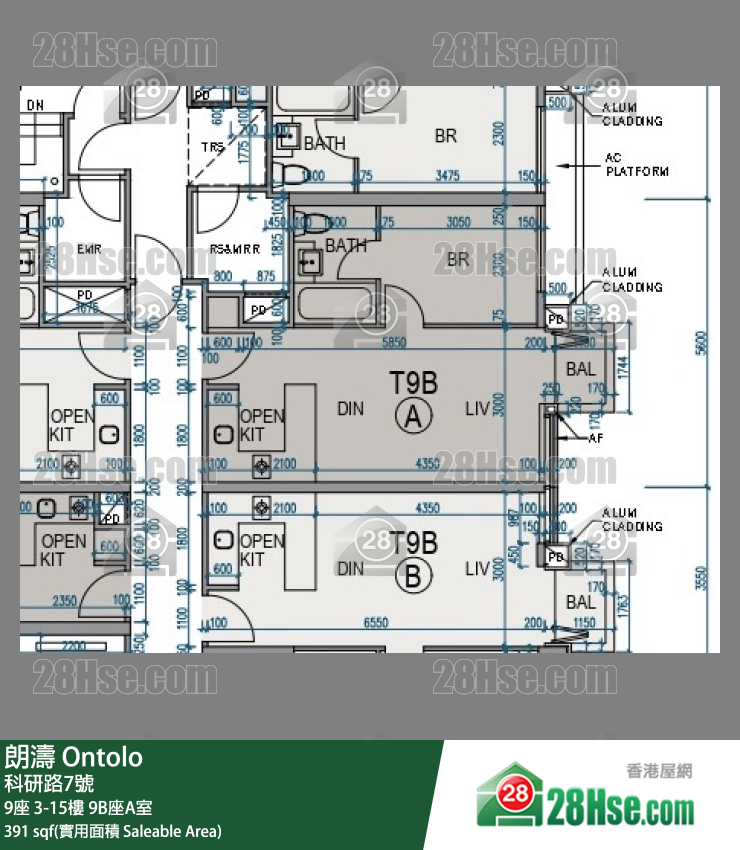 朗濤 9B座10樓 A室 平面圖