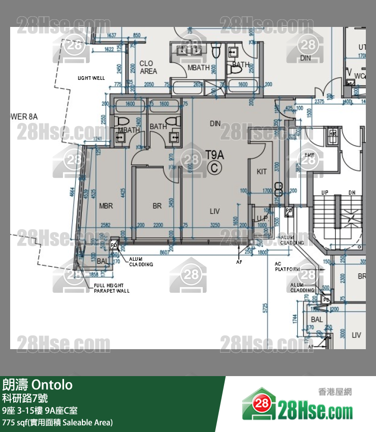 朗濤 9A座9樓 C室 平面圖