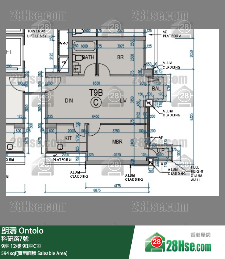 朗濤 9B座12樓 C室 平面圖