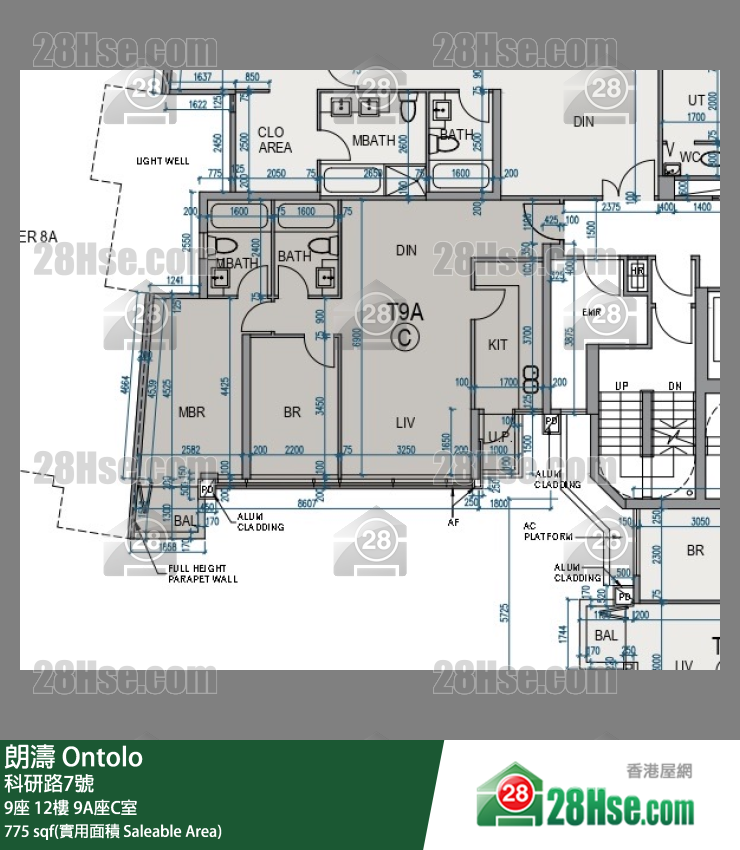 朗濤 9A座12樓 C室 平面圖