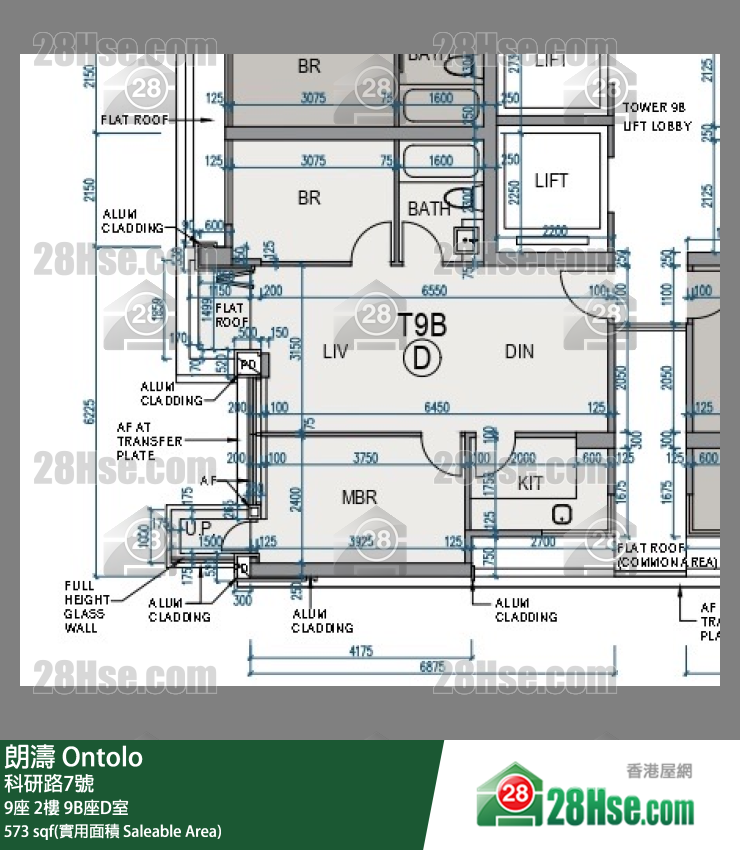 朗濤 9B座2樓 D室 平面圖